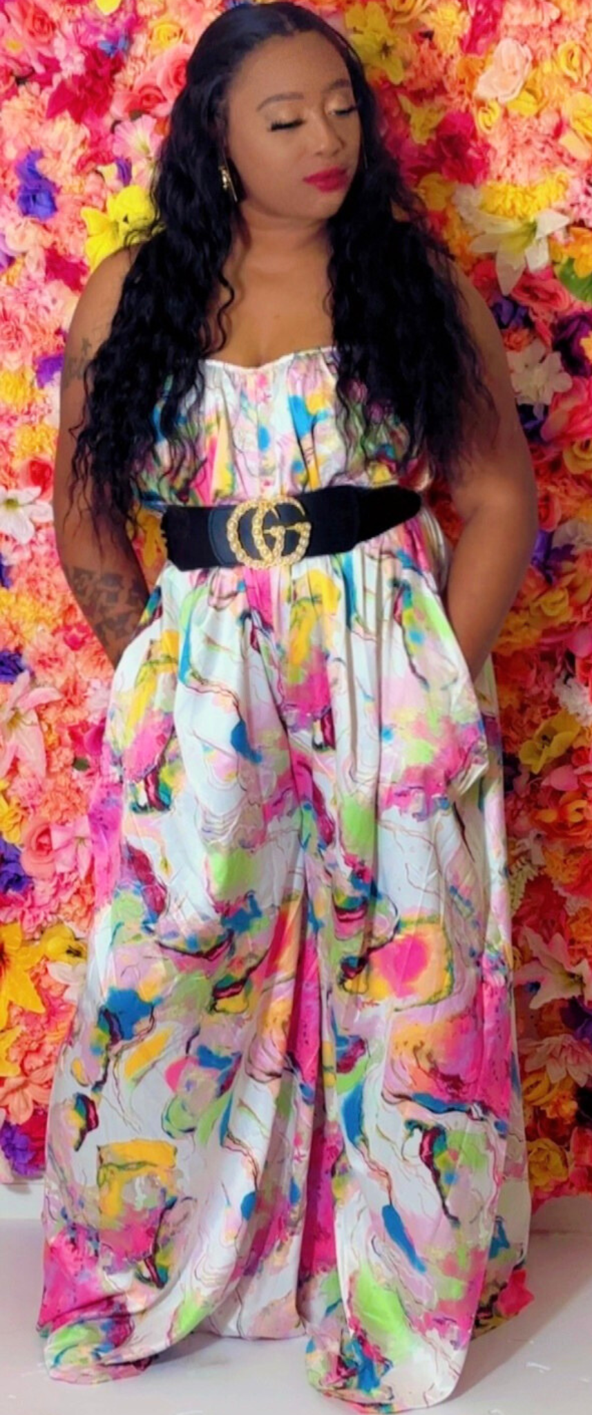 Colorful jumper w/pockets