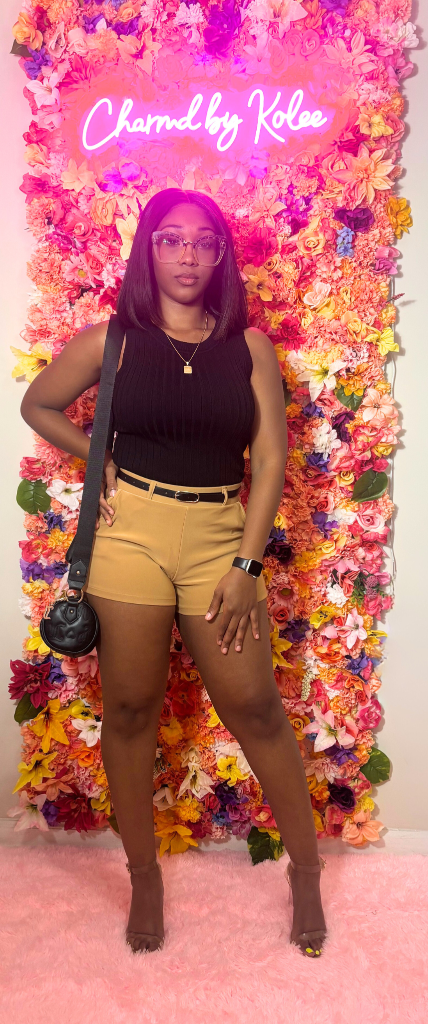 Brown shorts w/ belt