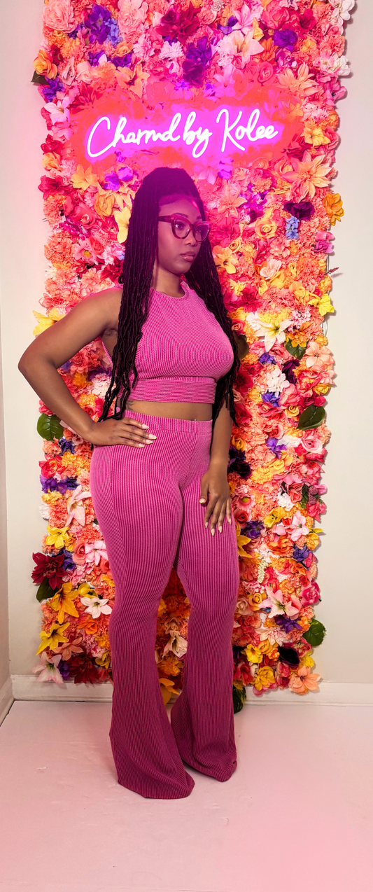 Pink crop set